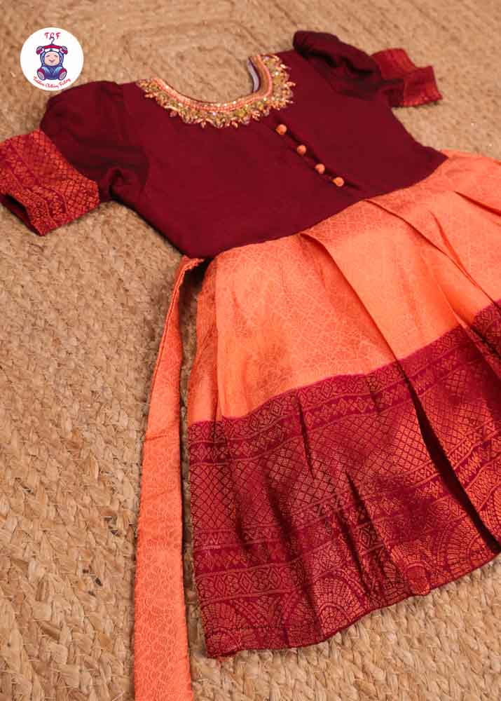 Rust - Kids Readymade Frock