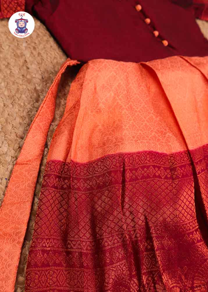 Rust - Kids Readymade Frock
