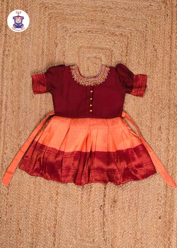Rust - Kids Readymade Frock