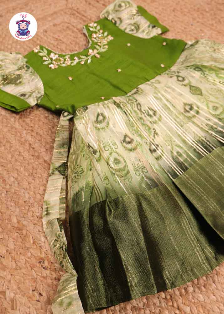 Green - Kids Readymade Frock