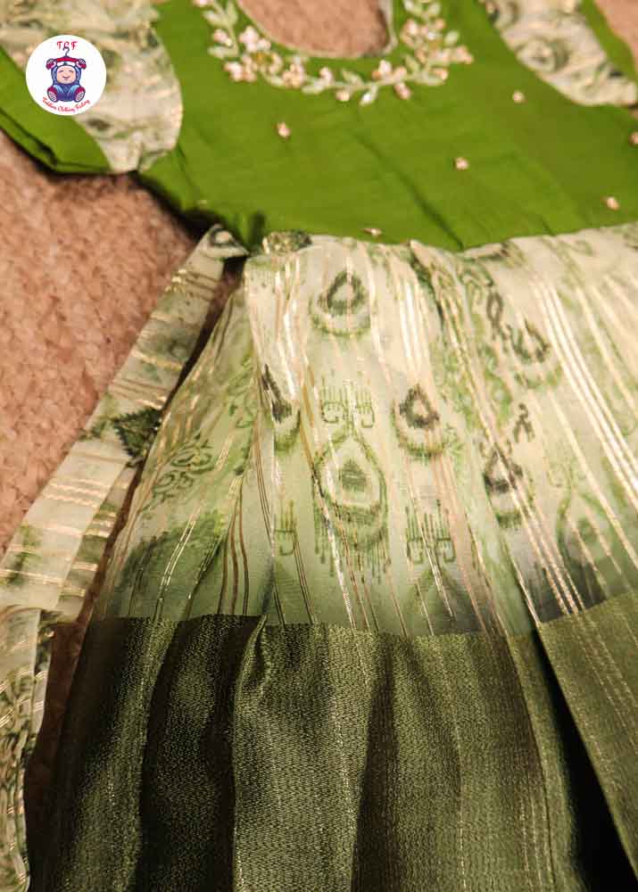 Green - Kids Readymade Frock