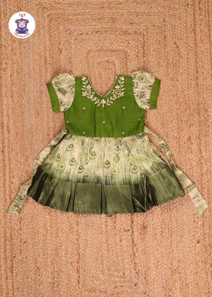 Green - Kids Readymade Frock