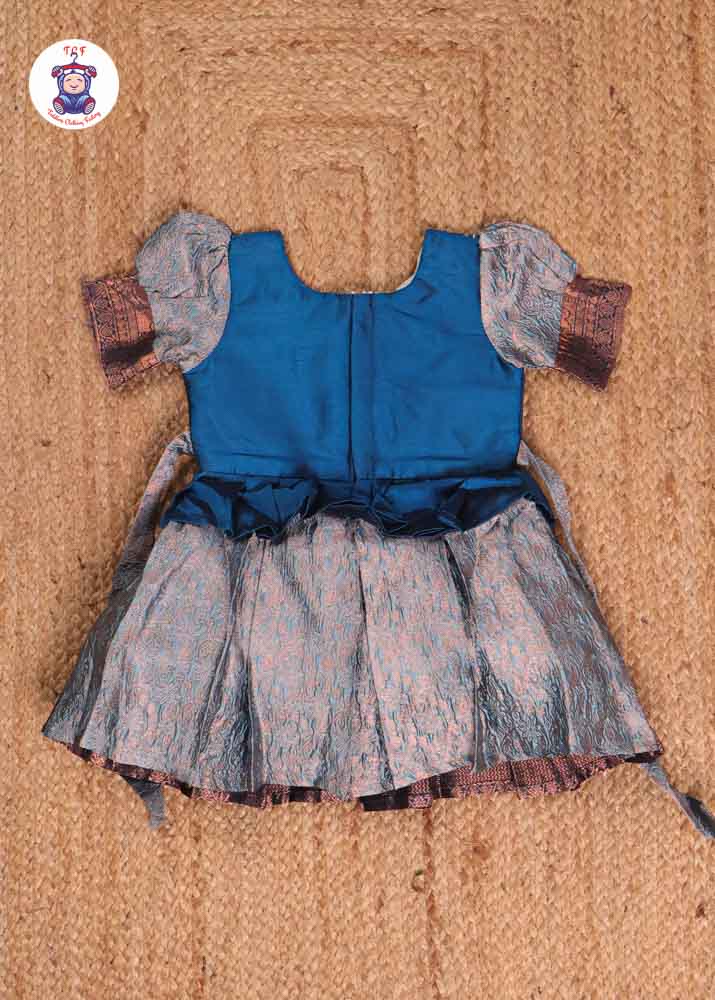 Ice Blue - Kids Readymade Frock
