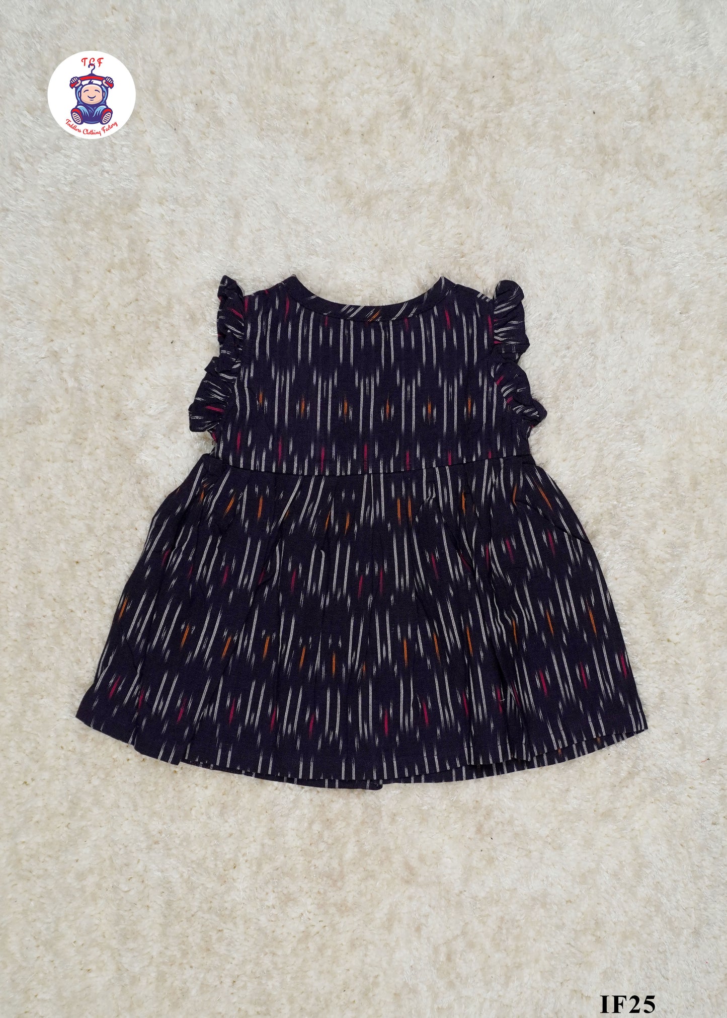 Purple - Girls Readymade Ikat Frocks
