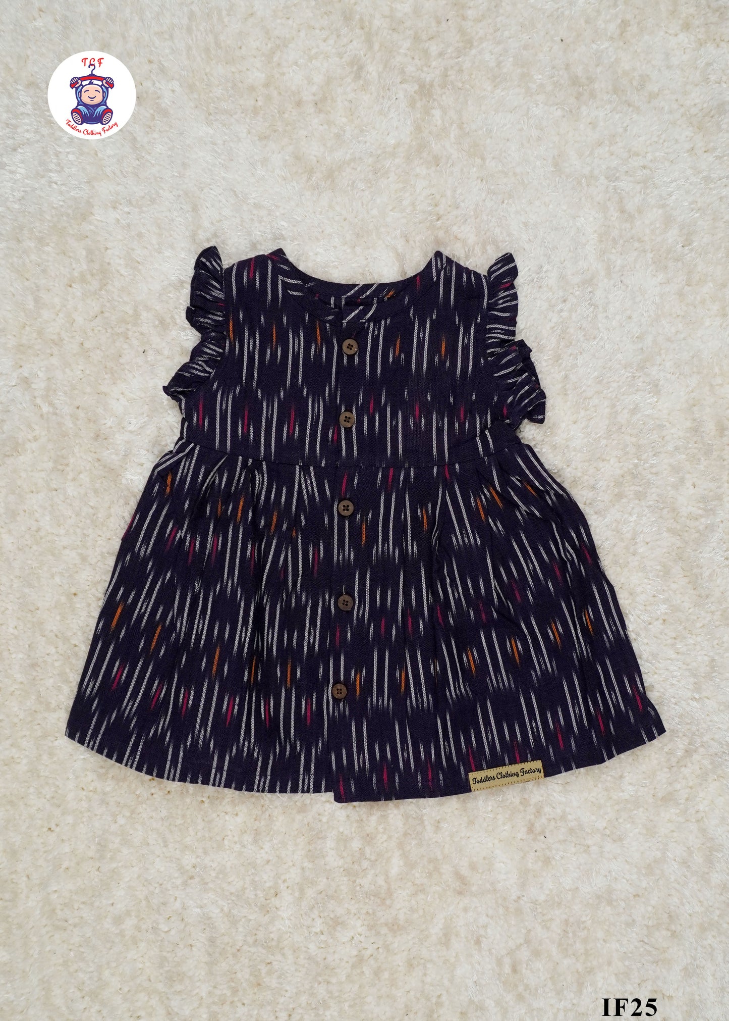 Purple - Girls Readymade Ikat Frocks