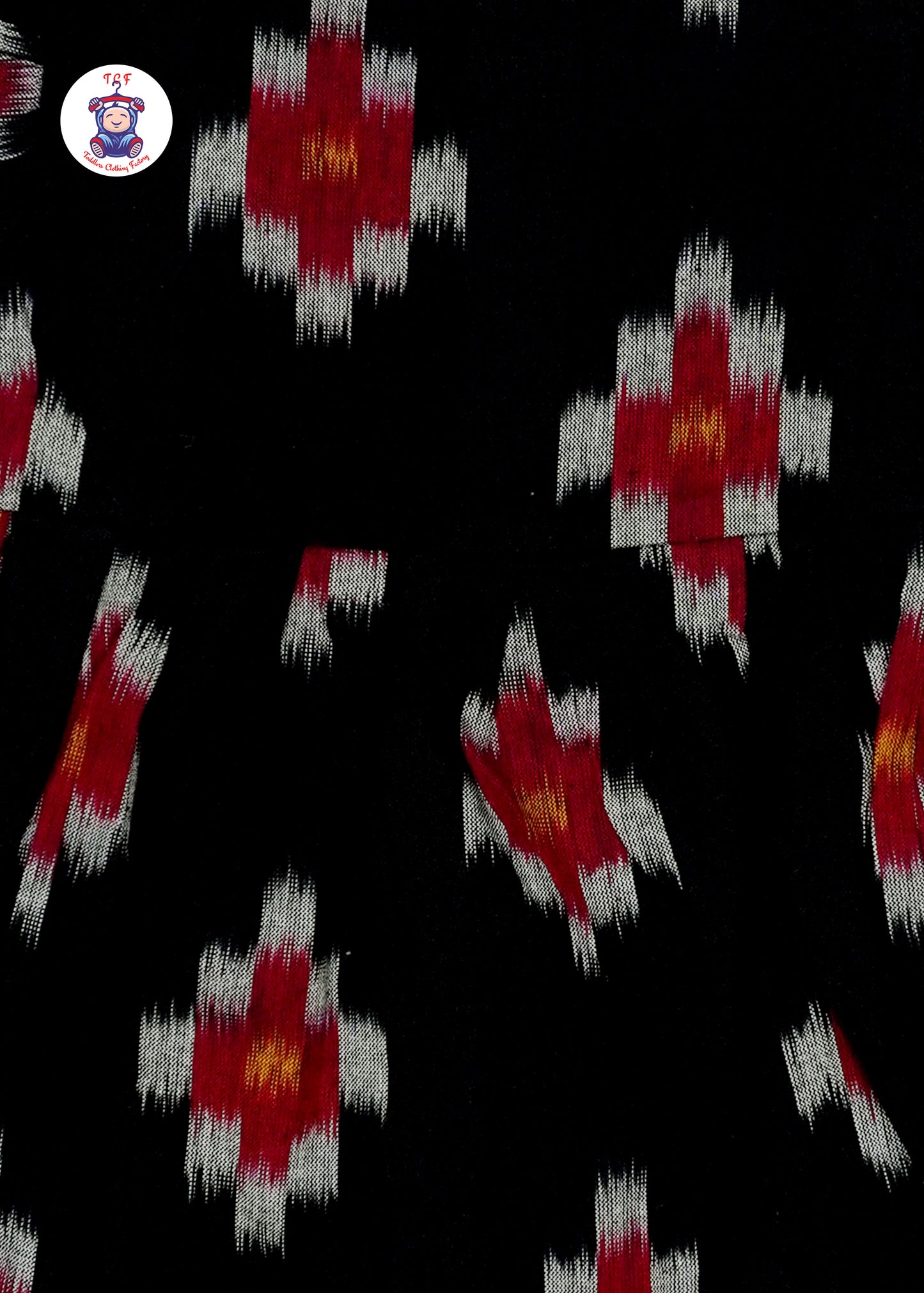 Black Big - Girls Readymade Ikat Frocks