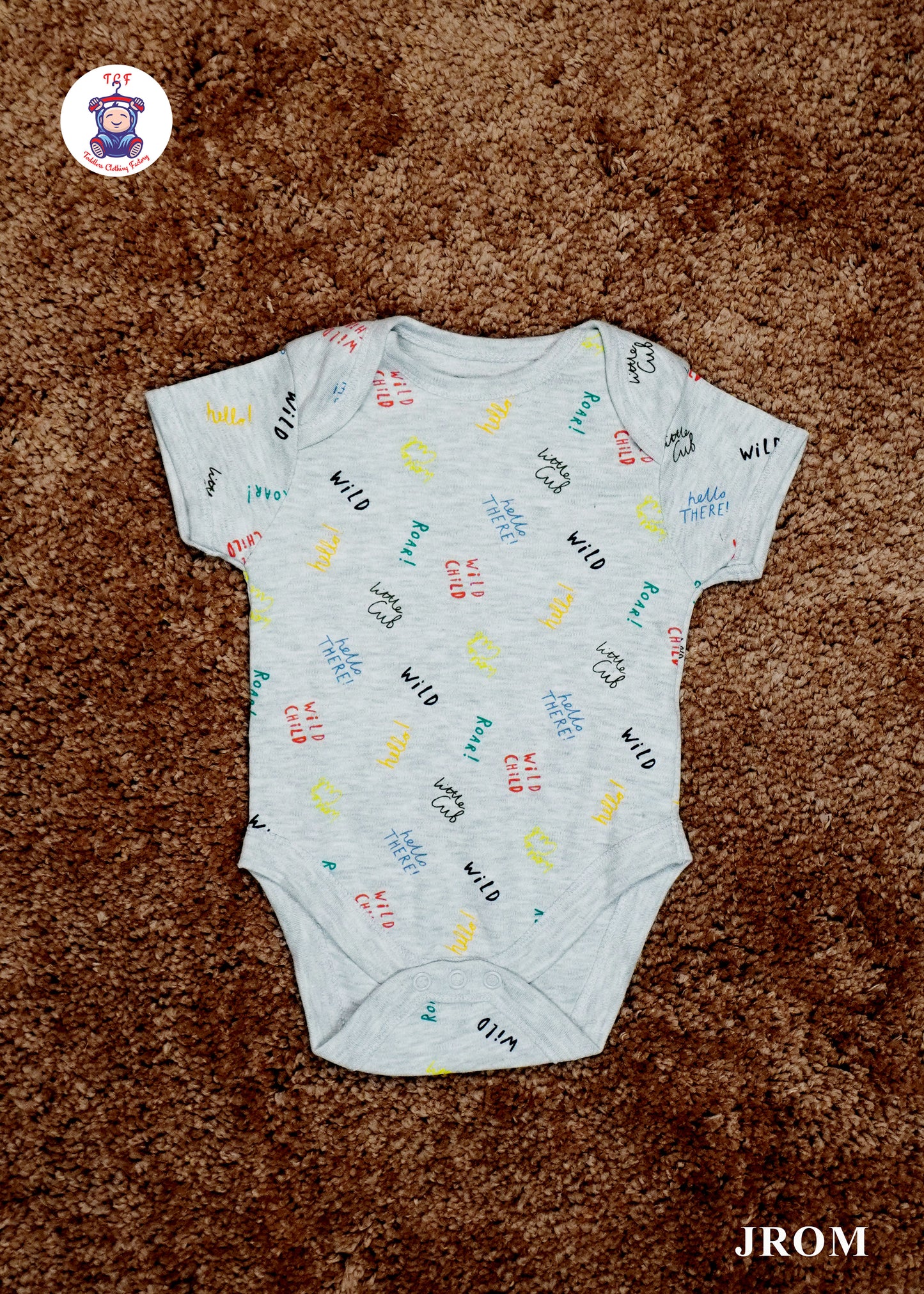 Grey - Cotton Half Rompers