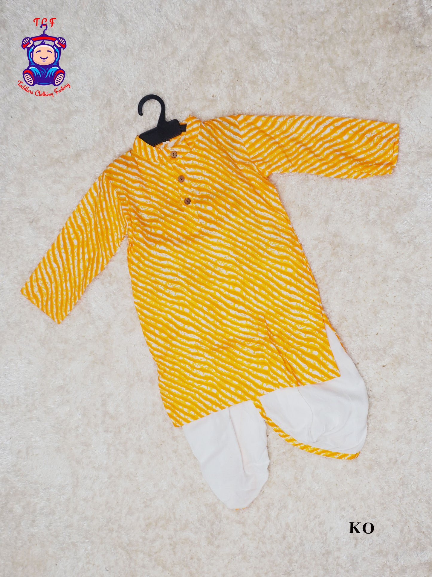 Yellow & White - Boys Dhoti Kurta Sets