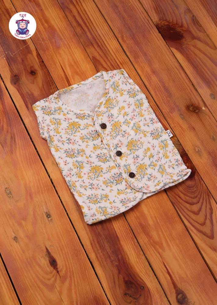 Mustard Floral - Unisex Muslin Jabla