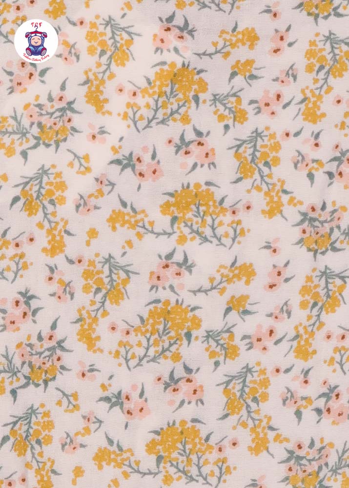 Mustard Floral - Unisex Muslin Jabla