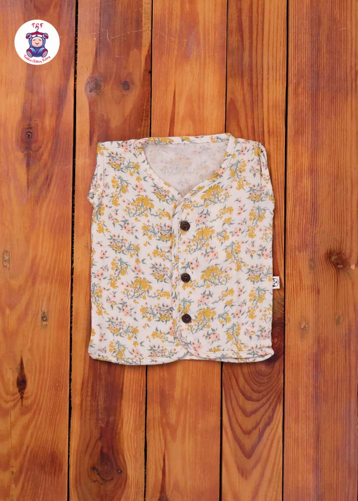 Mustard Floral - Unisex Muslin Jabla