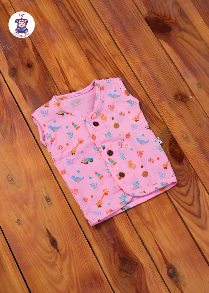 Pink Leaf - Uniex Muslin Jabla