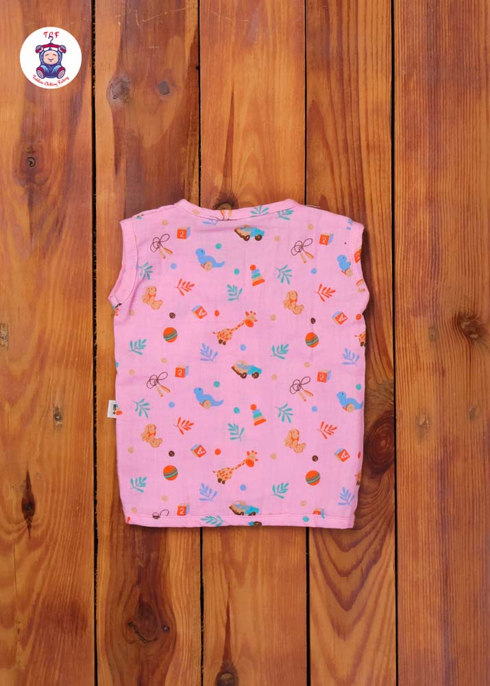 Pink Leaf - Uniex Muslin Jabla