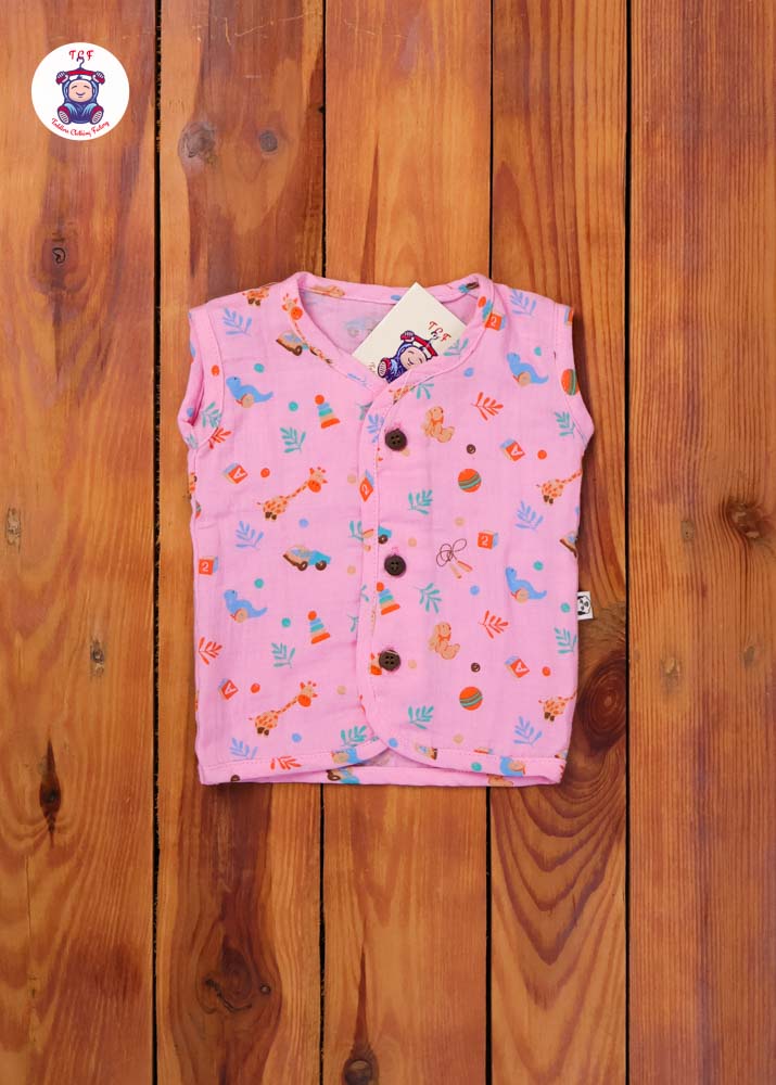 Pink Leaf - Uniex Muslin Jabla