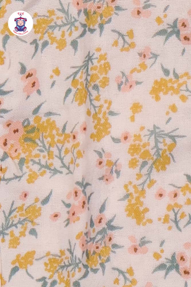Mustard Floral - Unisex Muslin Pyjama Sets