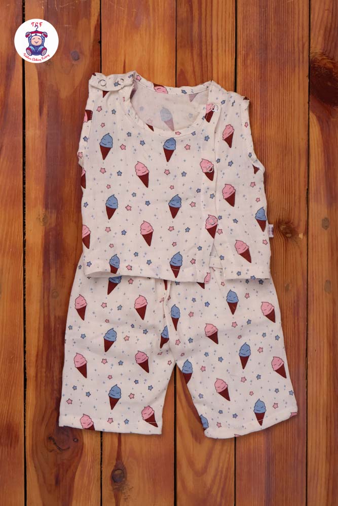 Ice Cream - Unisex Muslin Pyjama Sets