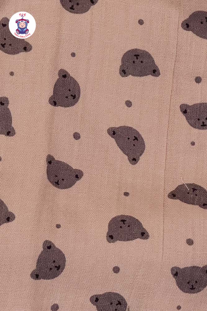 Brown Teddy - Unisex Muslin Pyjama Sets