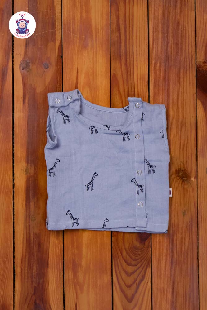 Blue Giraffe - Unisex Muslin Pyjama Sets