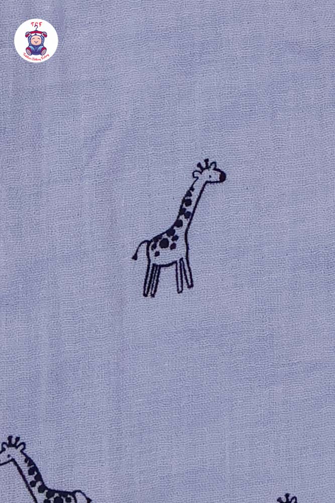 Blue Giraffe - Unisex Muslin Pyjama Sets