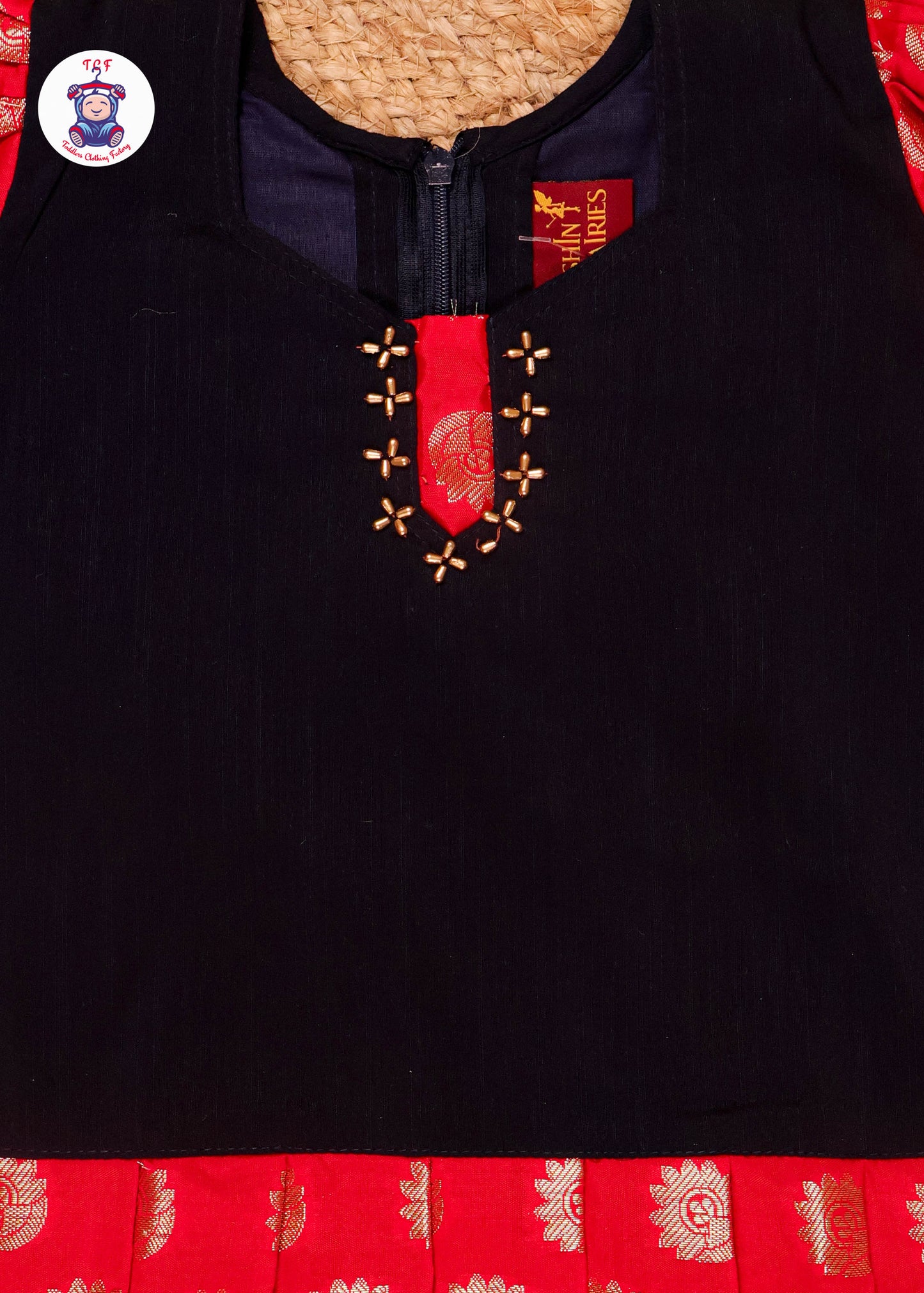 Navy Blue & Red - Pavadai Sattai