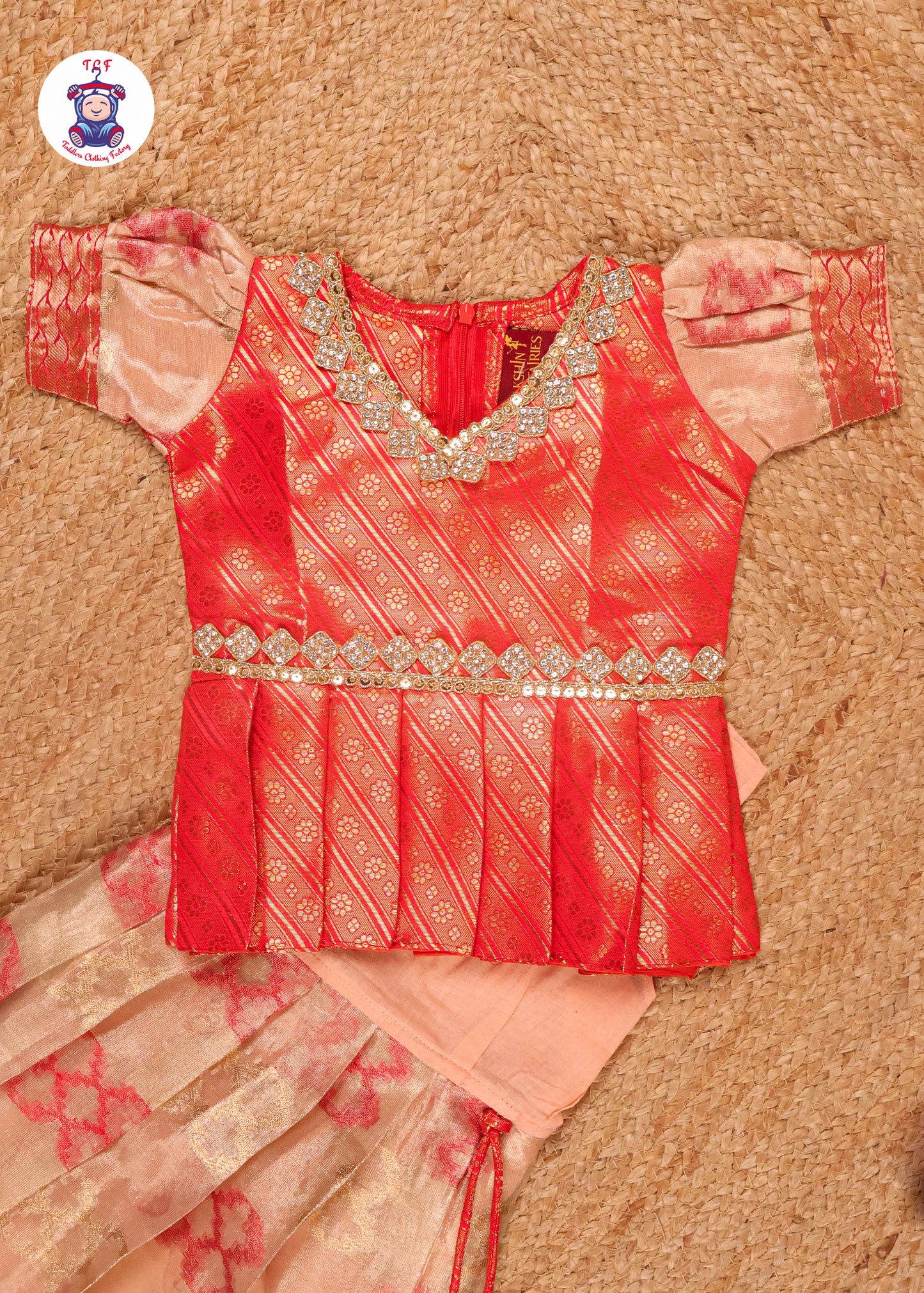 Red & Gold - Pavadai Sattai