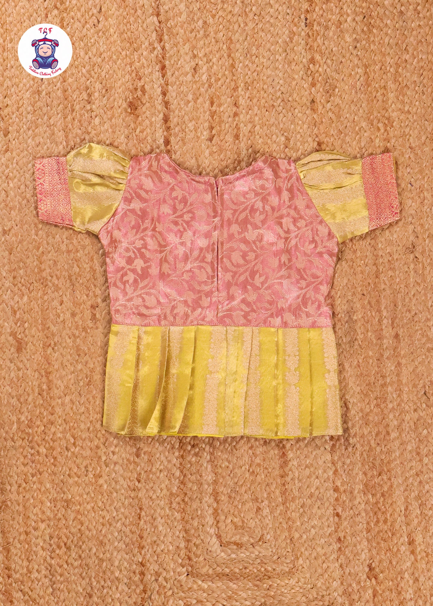 Peach & Lemon Yellow - Pavadai Sattai