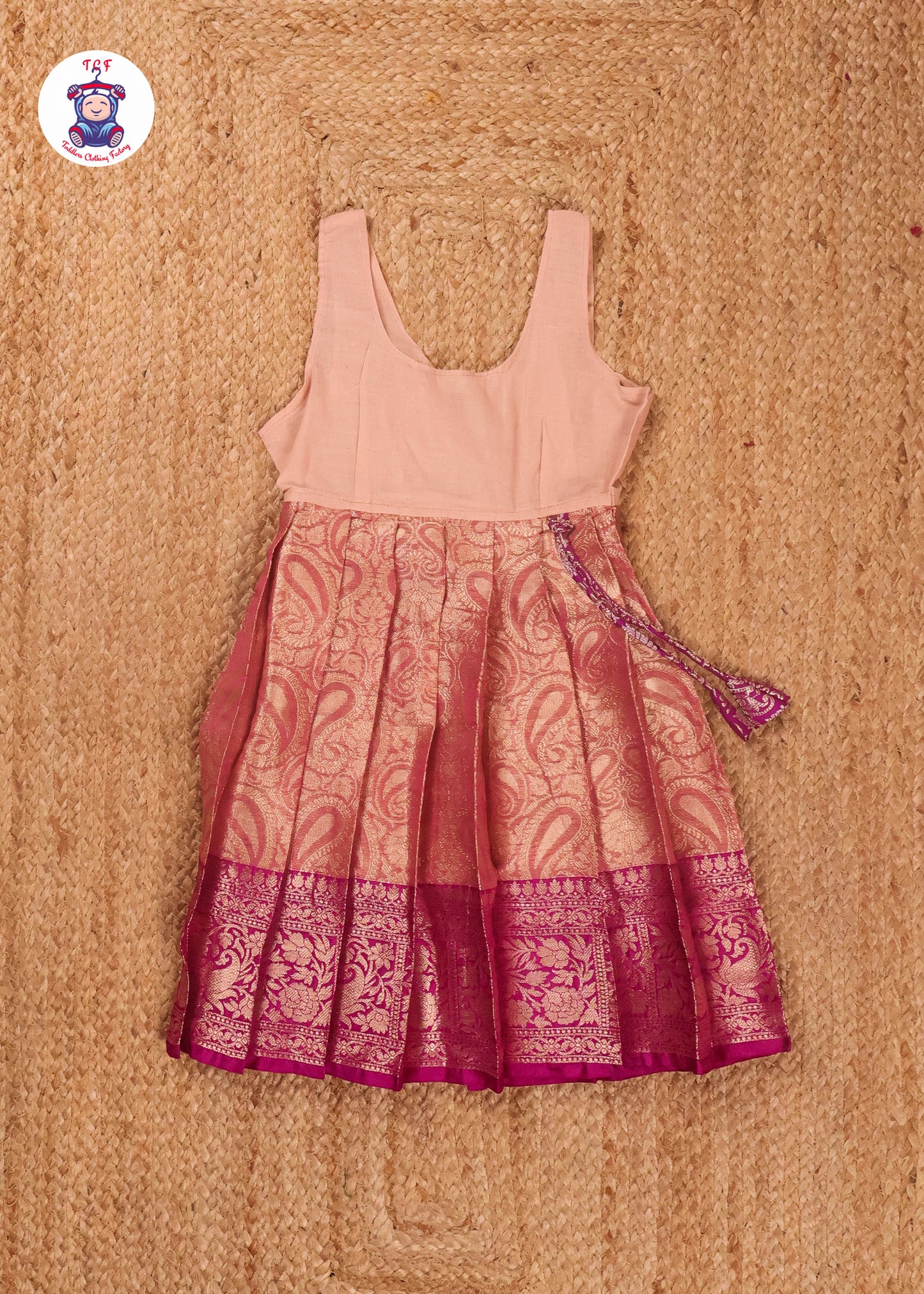 Purple & Gold - Girl's Pavadai Sattai