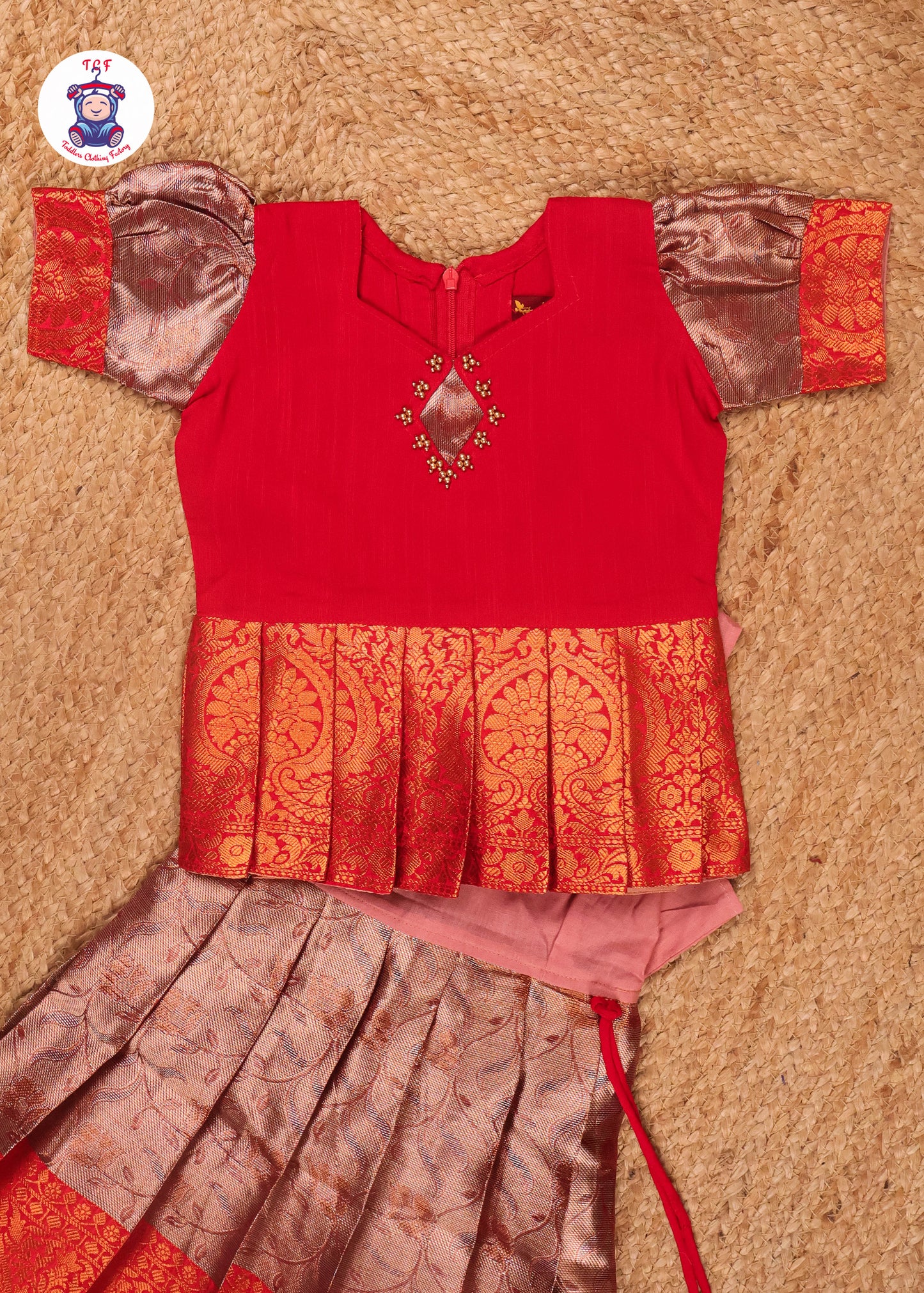 Red & Brown - Pavadai Sattai