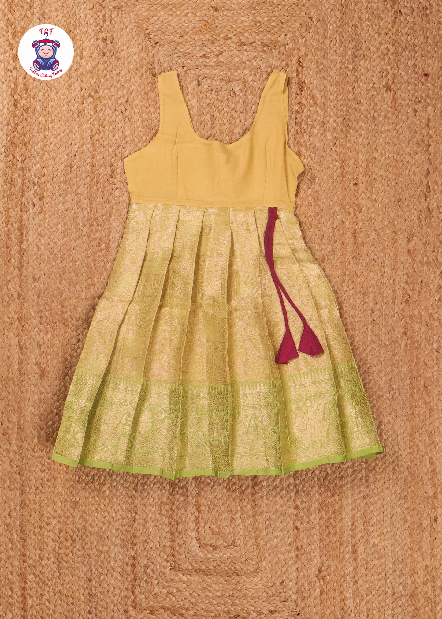 Magenta & Light Green - Pavadai Sattai
