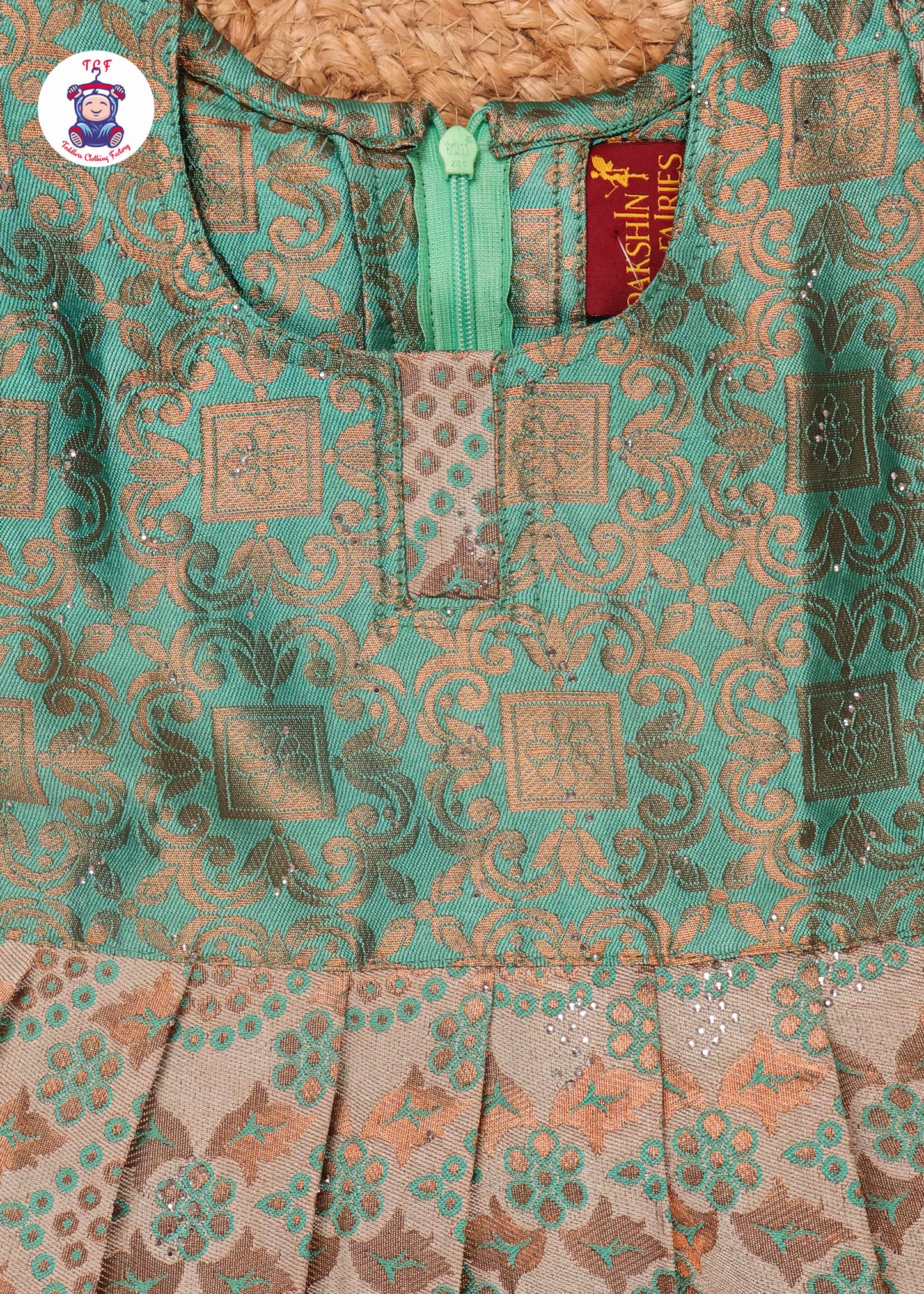 Pearl Aqua & Grey - Pavadai Sattai