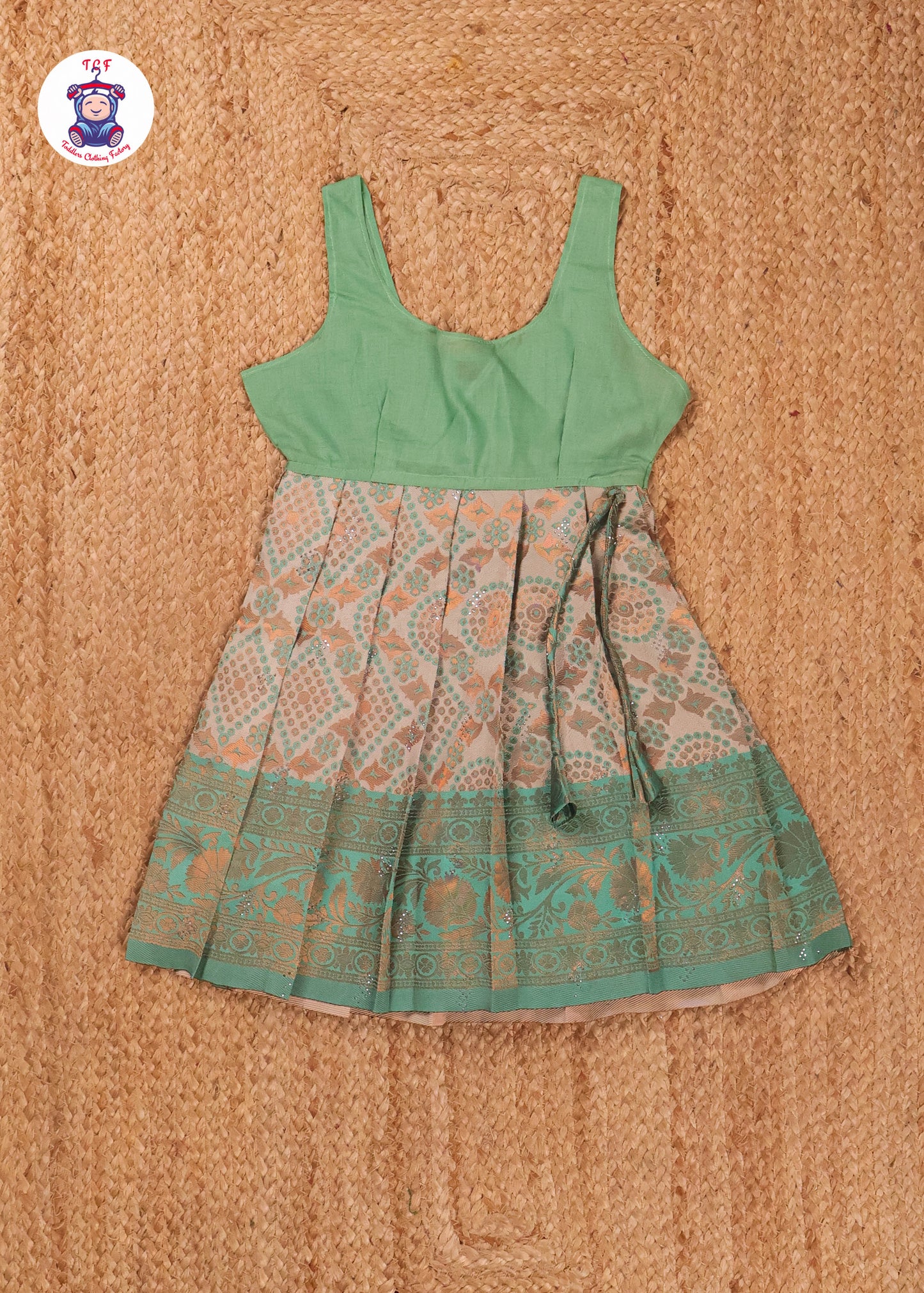 Pearl Aqua & Grey - Pavadai Sattai