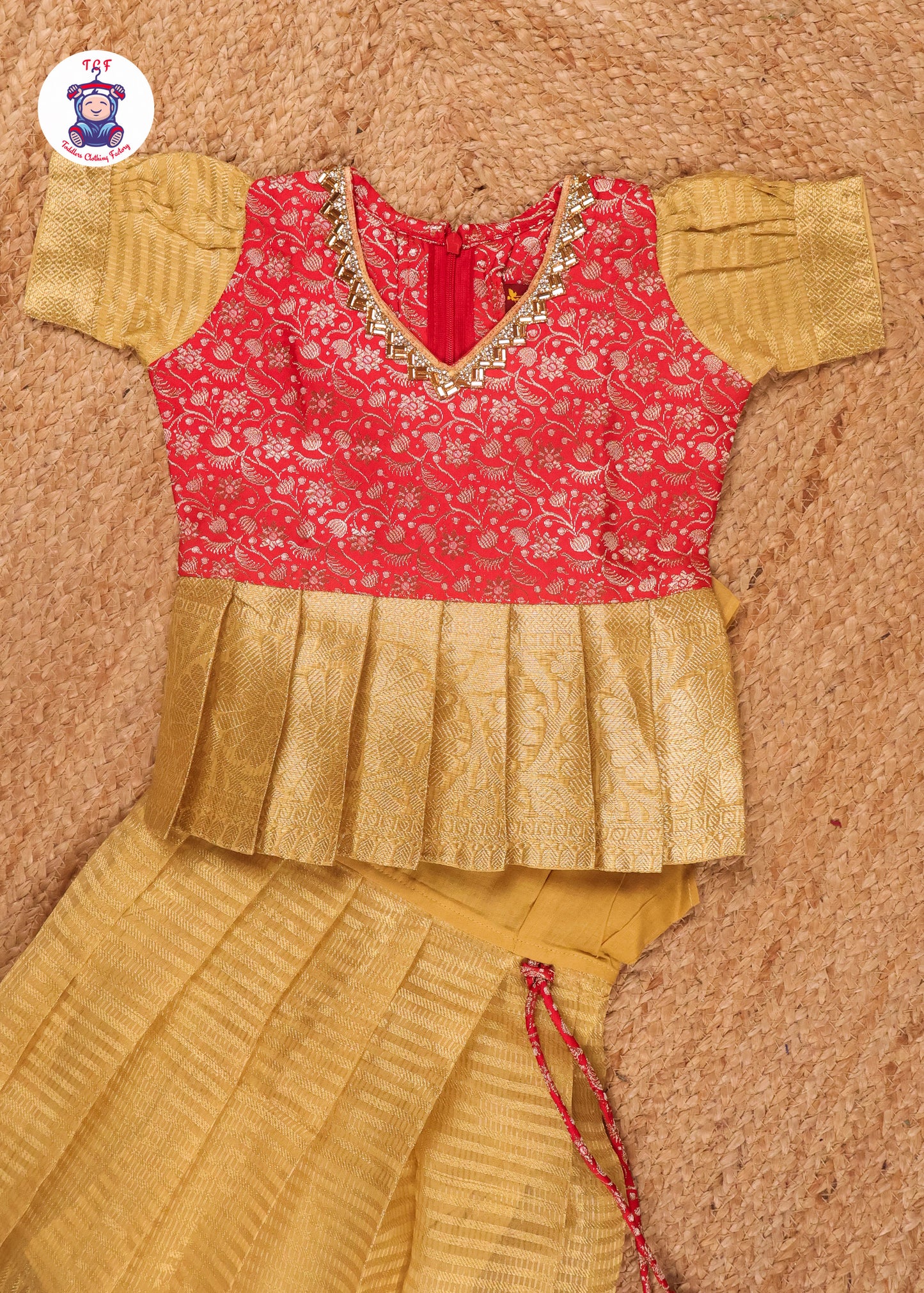 Red & Gold - Pavadai Sattai