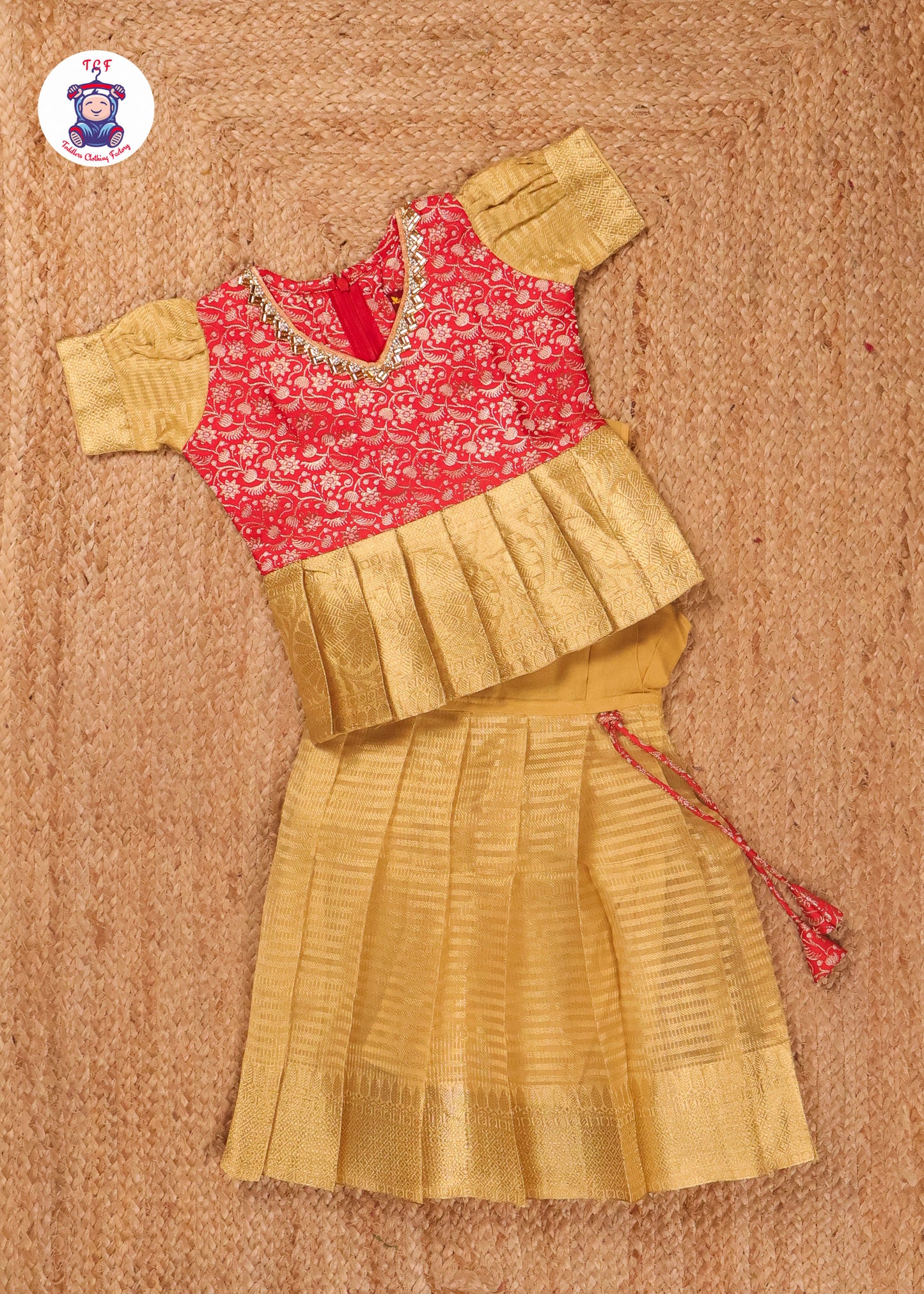 Red & Gold - Pavadai Sattai