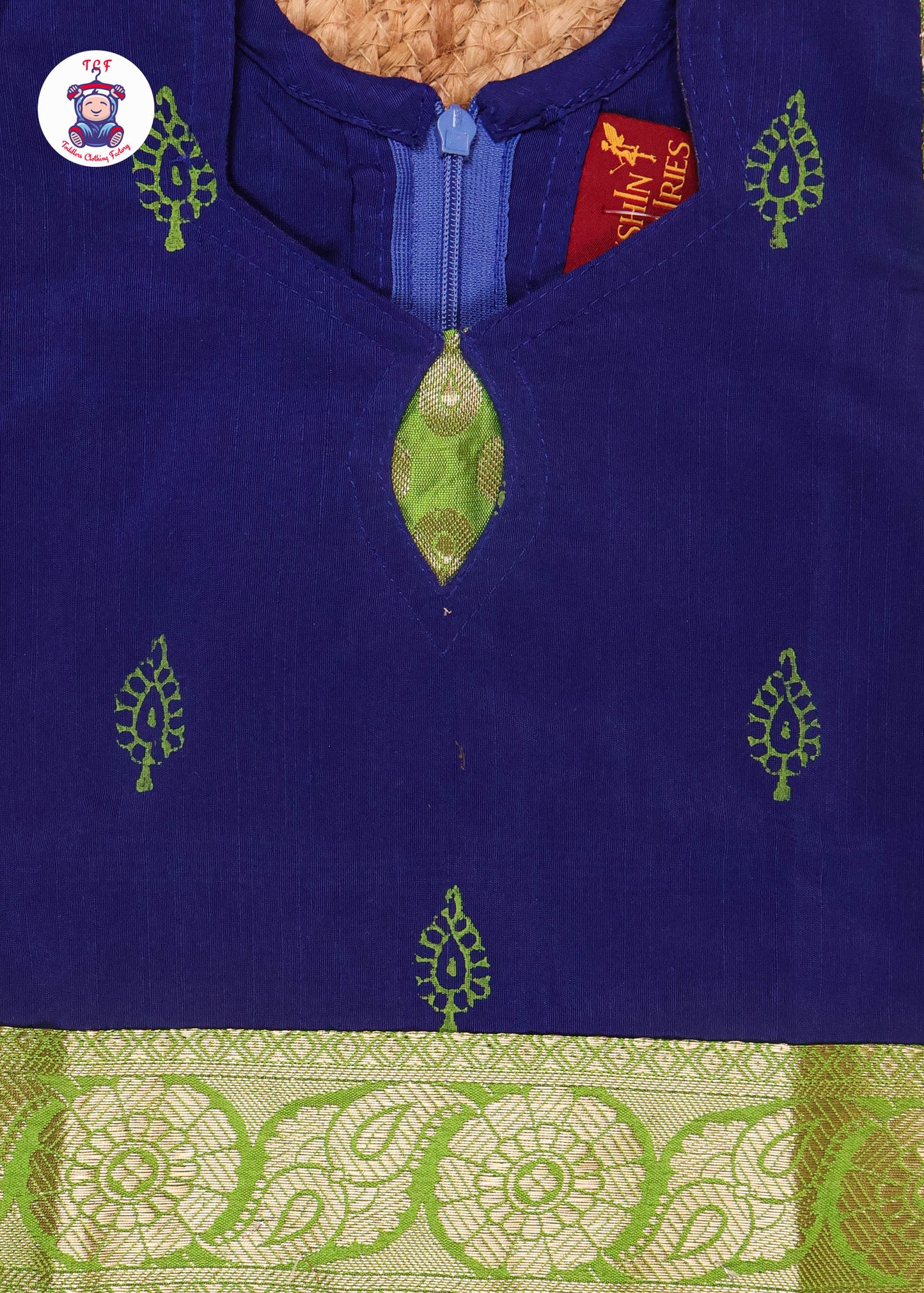 Royal Blue & Green - Pavadai Sattai