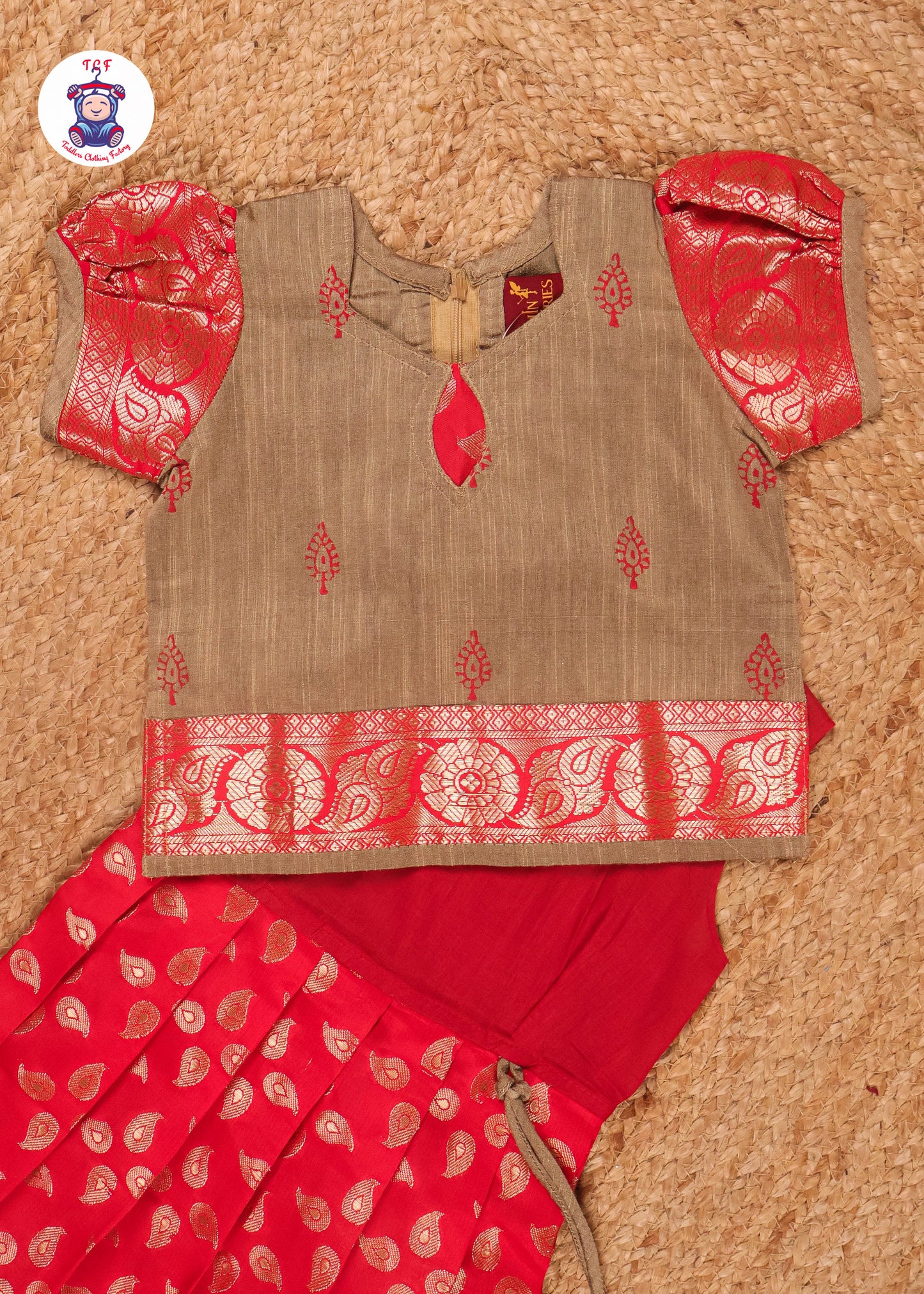 Grey & Red - Pavadai Sattai