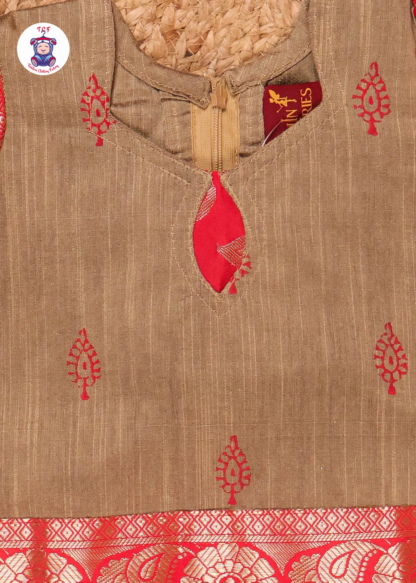 Grey & Red - Pavadai Sattai
