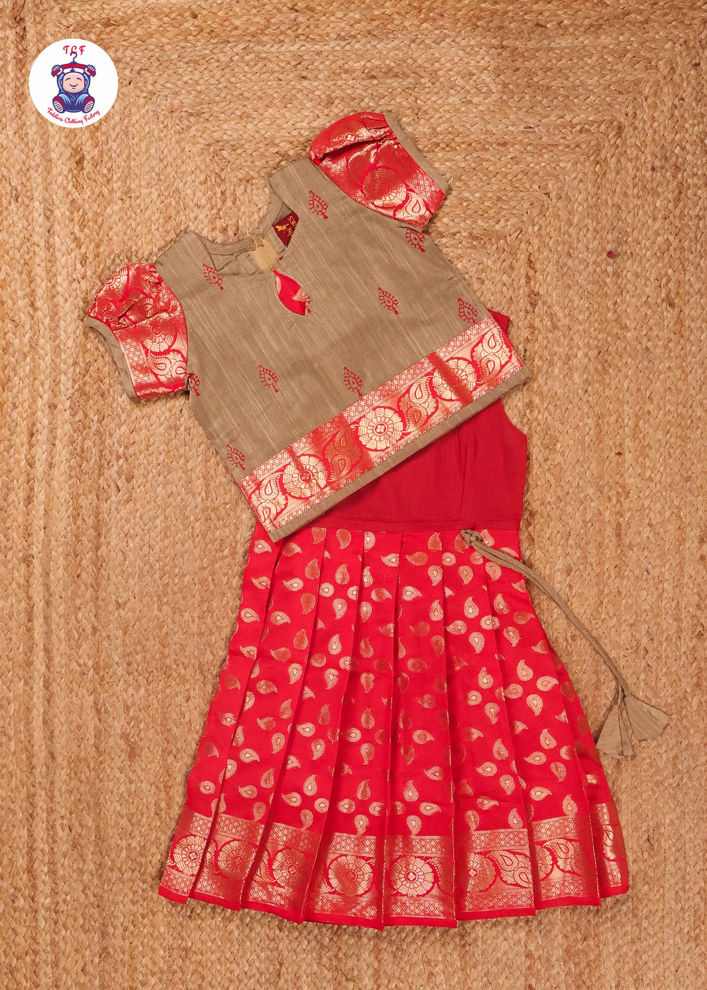 Grey & Red - Pavadai Sattai