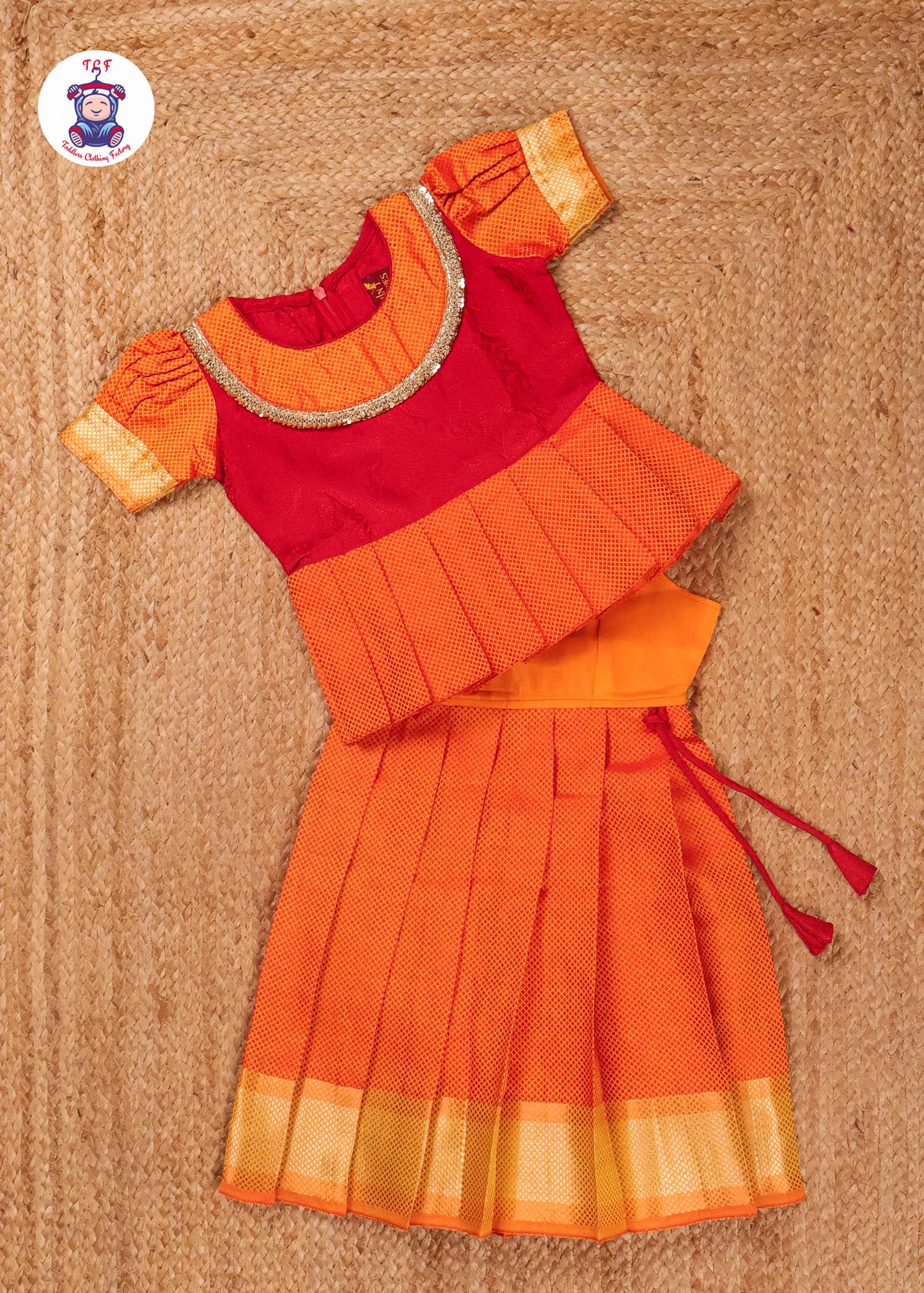 Red & Orange - Pavadai Sattai