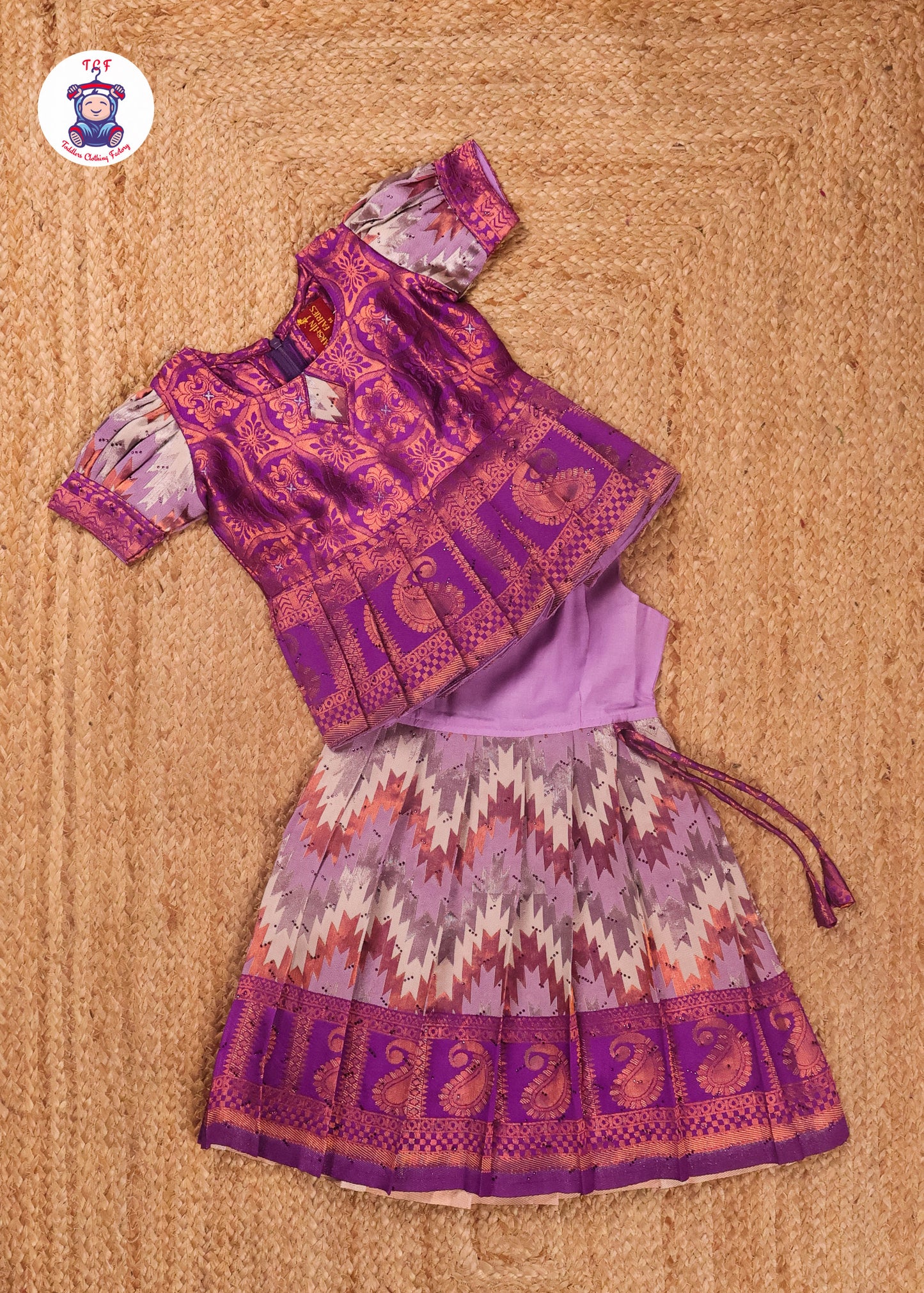 Purple & Brown - Pavadai Sattai