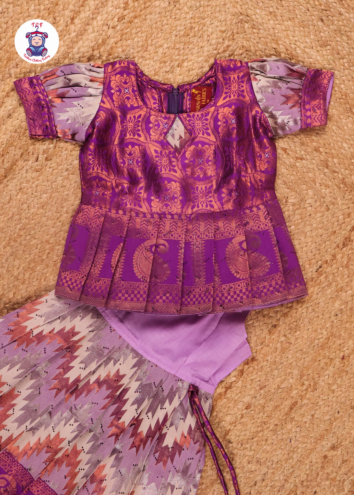 Purple & Brown - Pavadai Sattai