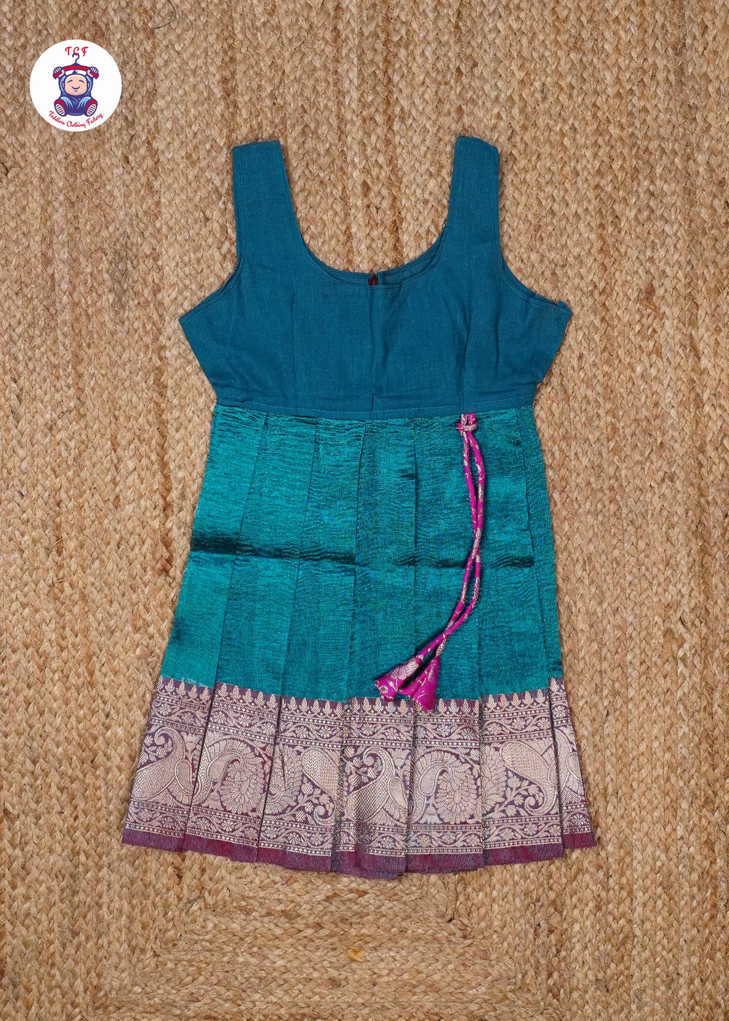 Sky Blue & Pink - Pavadai Sattai