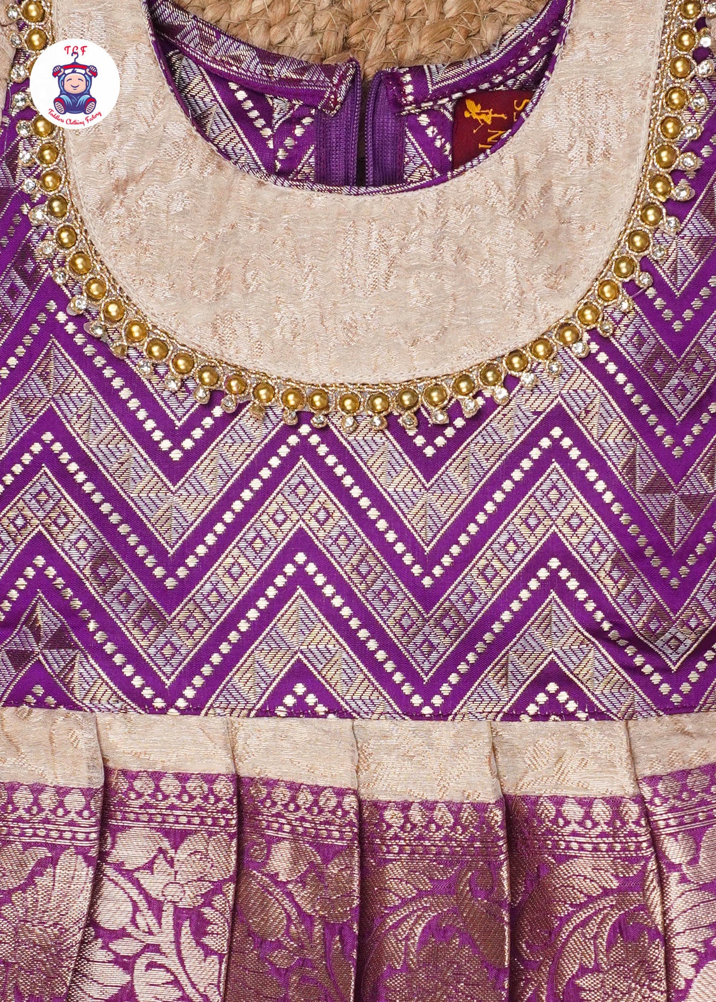 Sandal & Purple - Pavadai Sattai