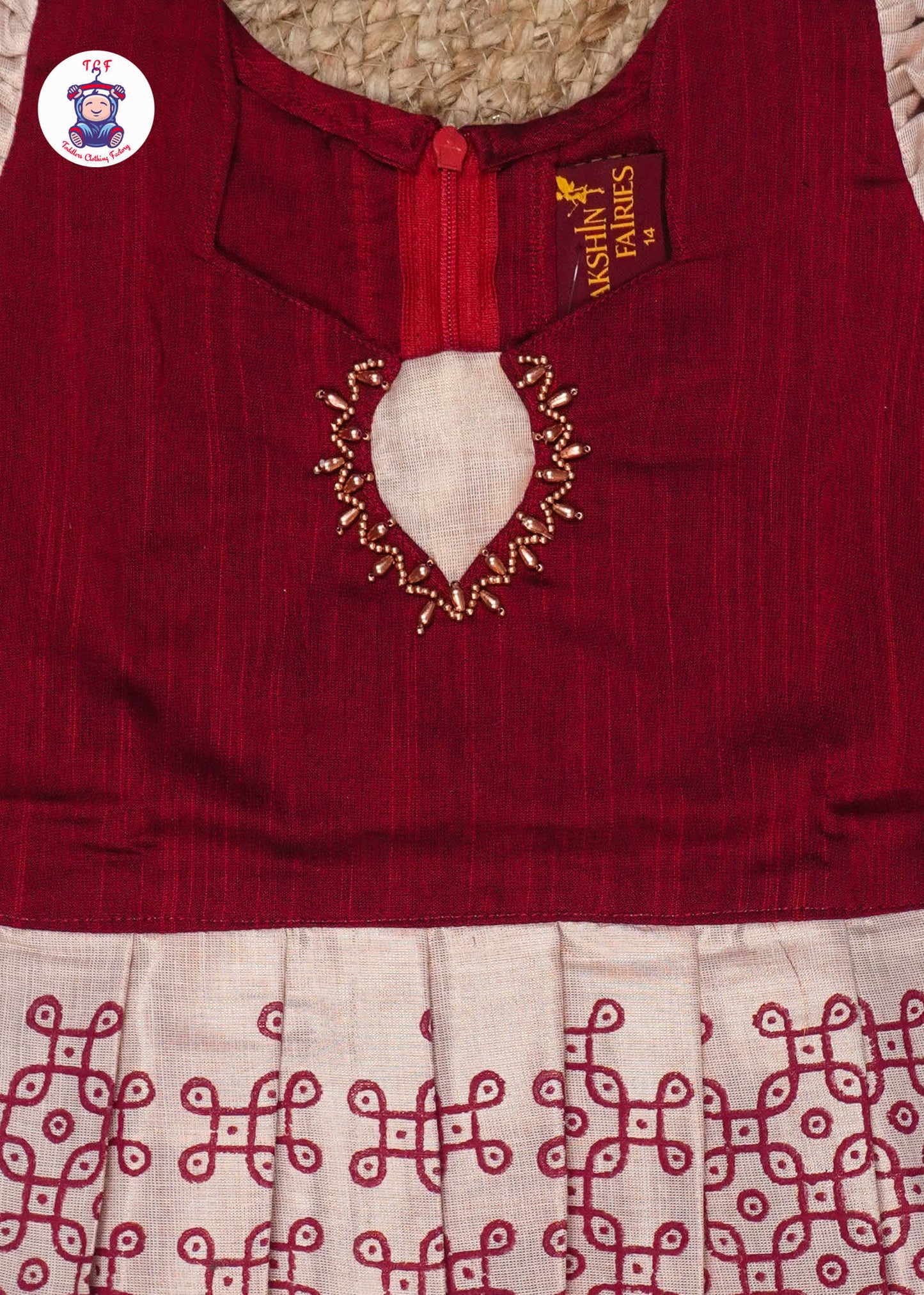 Maroon & Copper - Pavadai Sattai