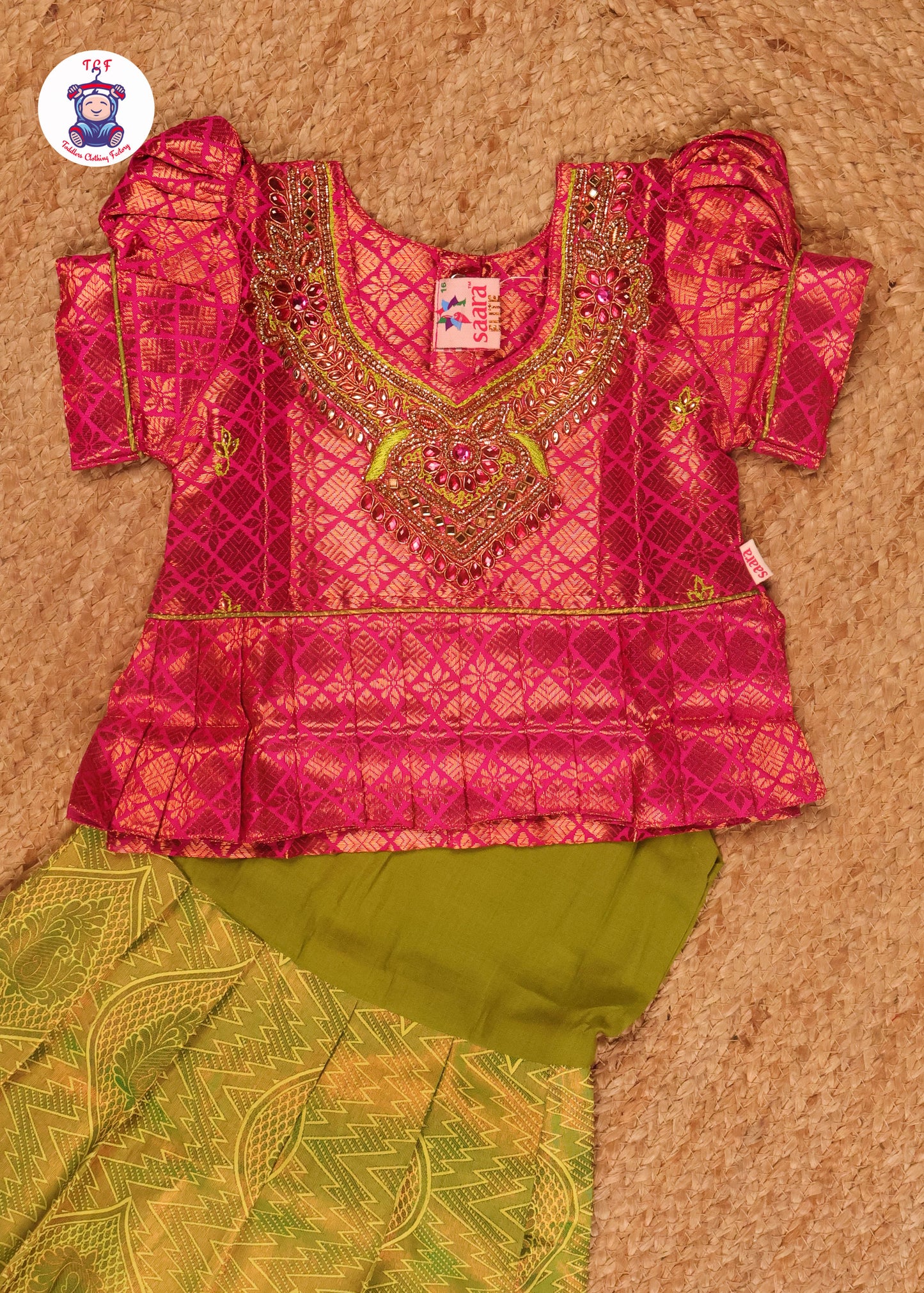 Pink & Green - Pavadai Sattai