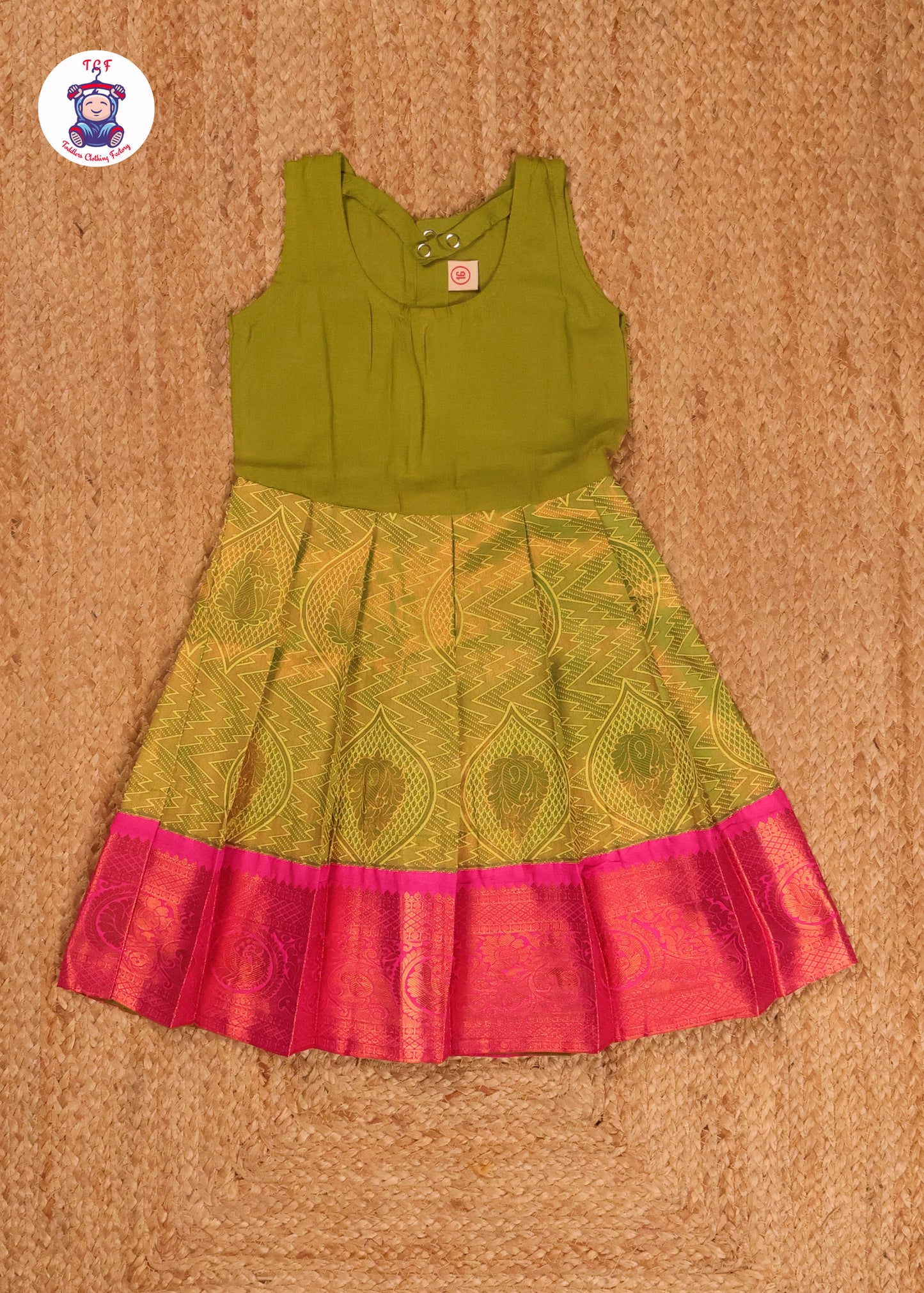 Pink & Green - Pavadai Sattai