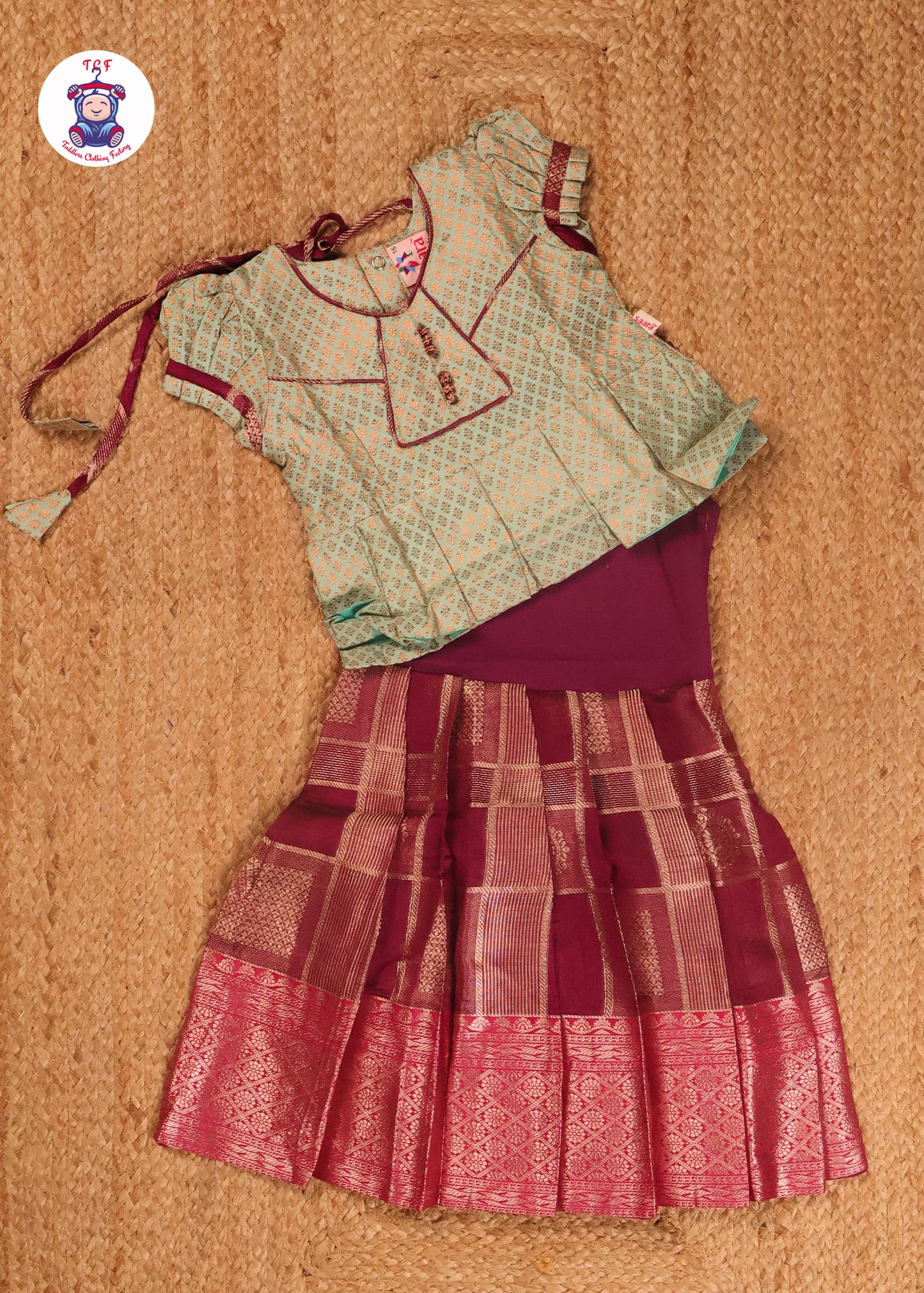 Green & Magenta - Pavadai Sattai