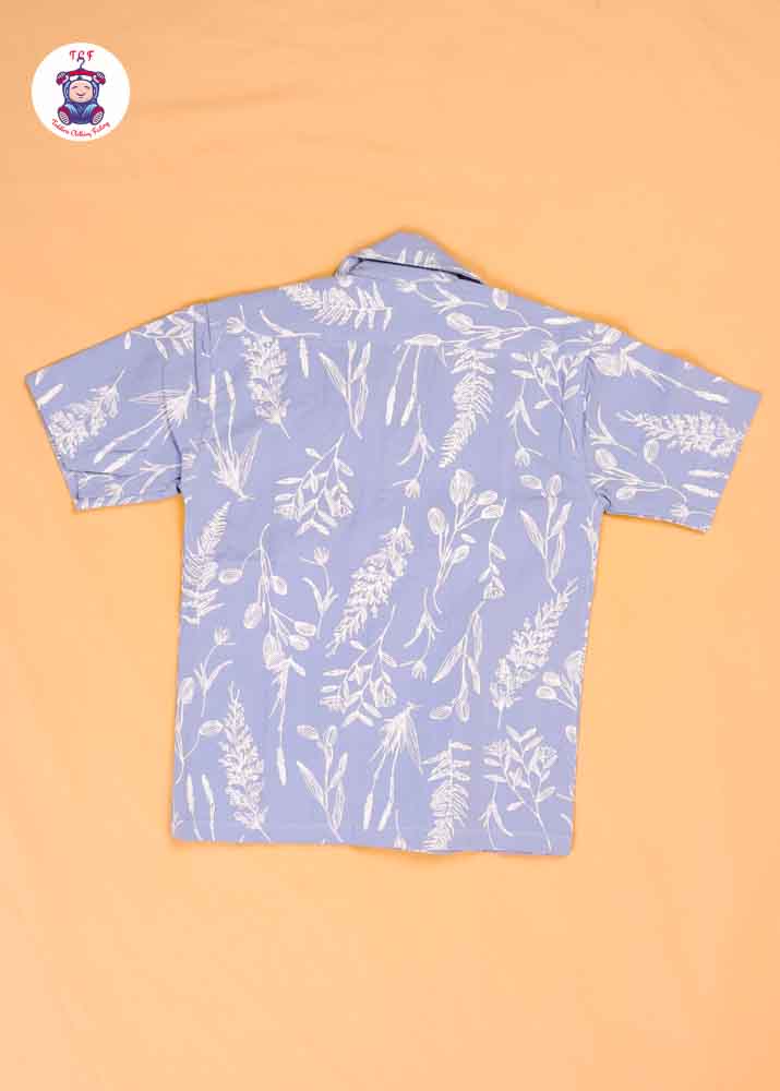 Powder Blue - Boys Readymade Spread Collar Shirts