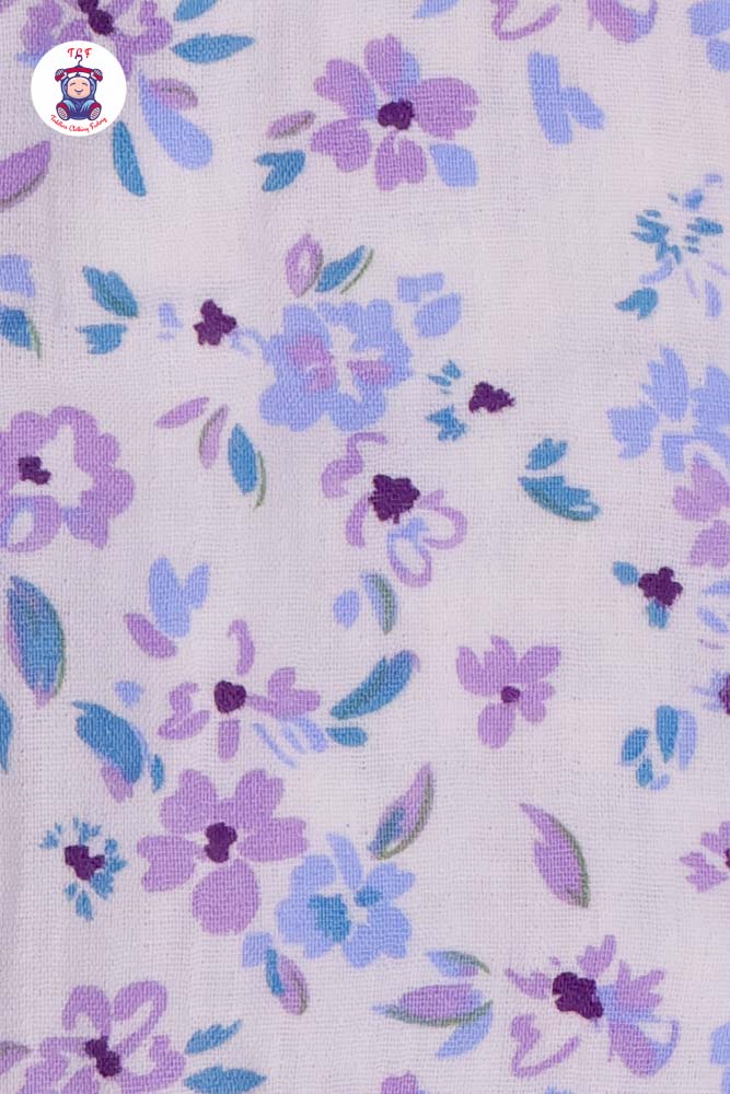 Violet Flower - Unisex Muslin Pyjama Sets