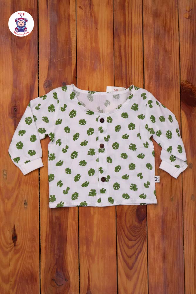 Green Leaf - Unisex Muslin Pyjama Sets