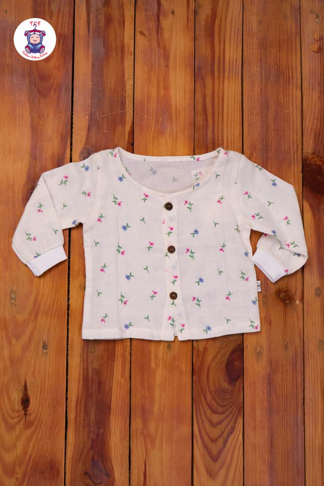 White Flower - Unisex Muslin Pyjama Sets